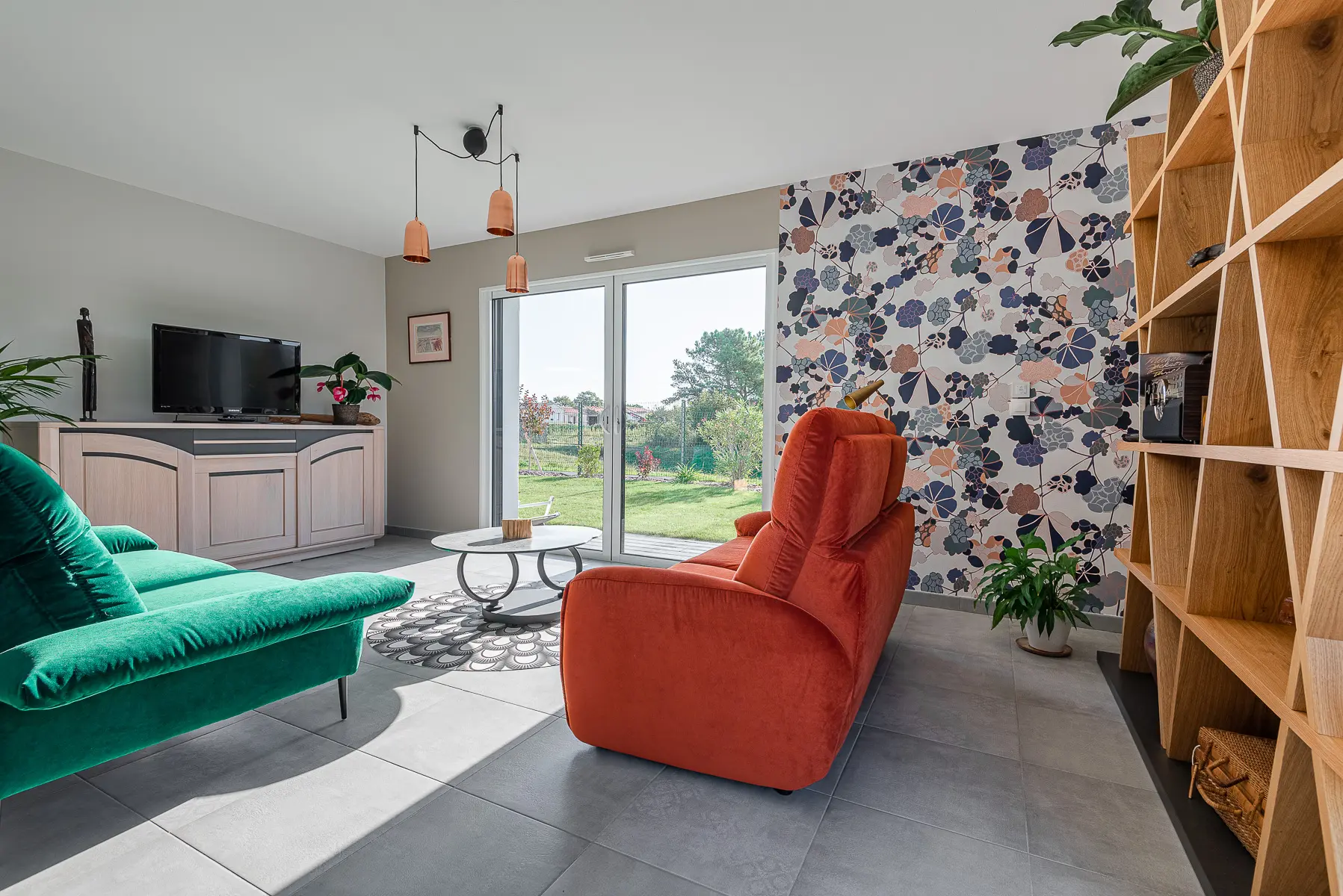 Pièce de vie Feng Shui étudiée à Trébeurden par Archi DKO